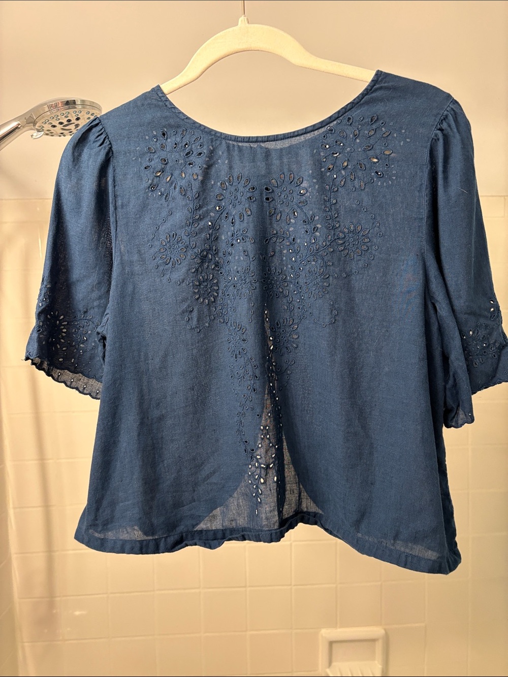 Free People Eyelet Open Back Top
